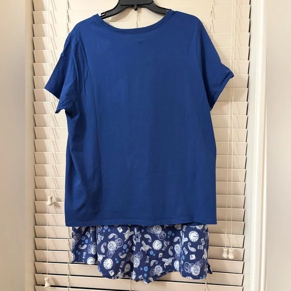Vera Bradley Disney PJ’s Pajama Set Cinderella Princess Shirt & Shorts Women XL